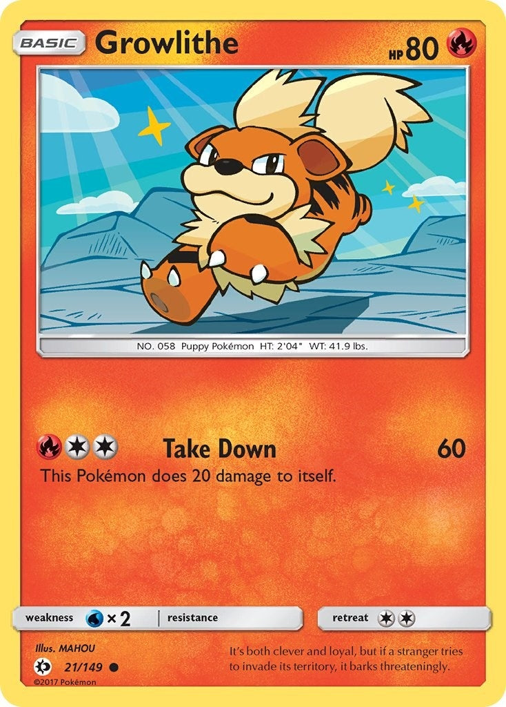 Image for Growlithe (SM Base Set) (21/149) - Pokemon