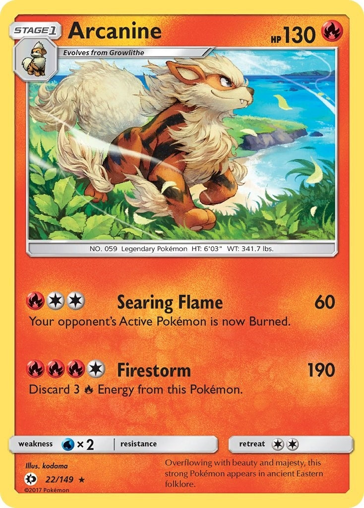 Image for Arcanine (SM Base Set) (22/149) - Pokemon
