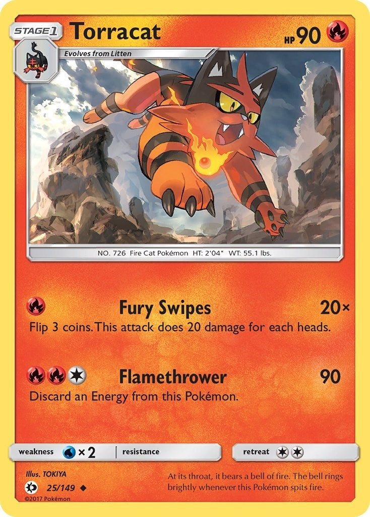 Image for Torracat (SM Base Set) (25/149) - Pokemon