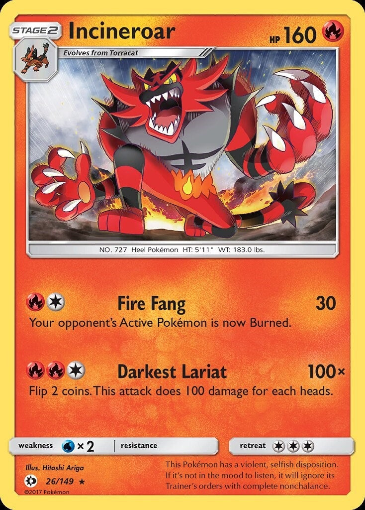 Image for Incineroar (SM Base Set) (26/149) - Pokemon
