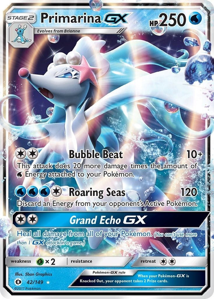 Image for Primarina GX (SM Base Set) (42/149) - Pokemon
