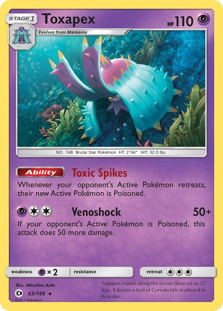 Image for Toxapex (SM Base Set) (63/149) - Pokemon