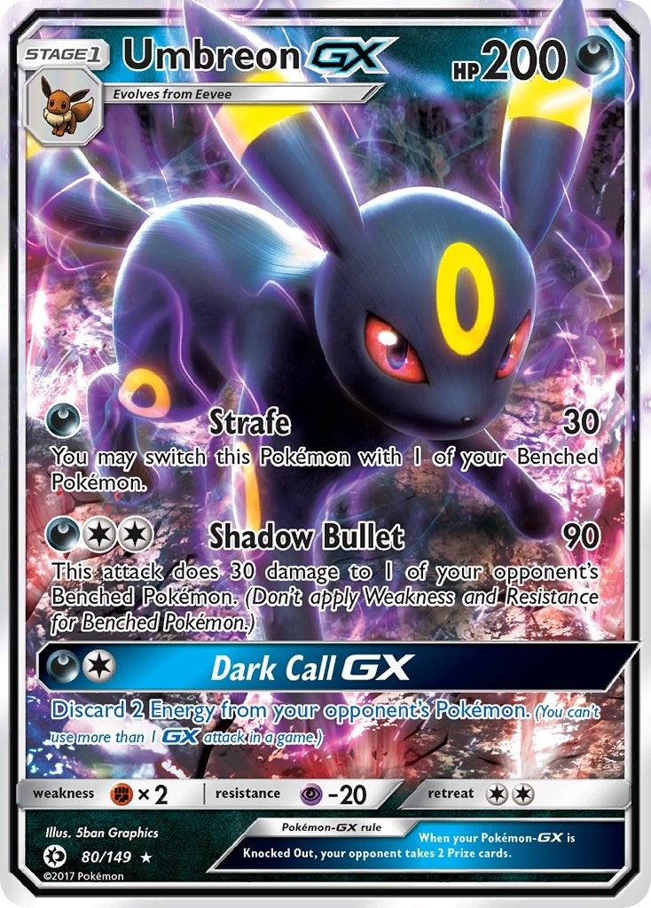 Image for Umbreon GX (SM Base Set) (80/149) - Pokemon