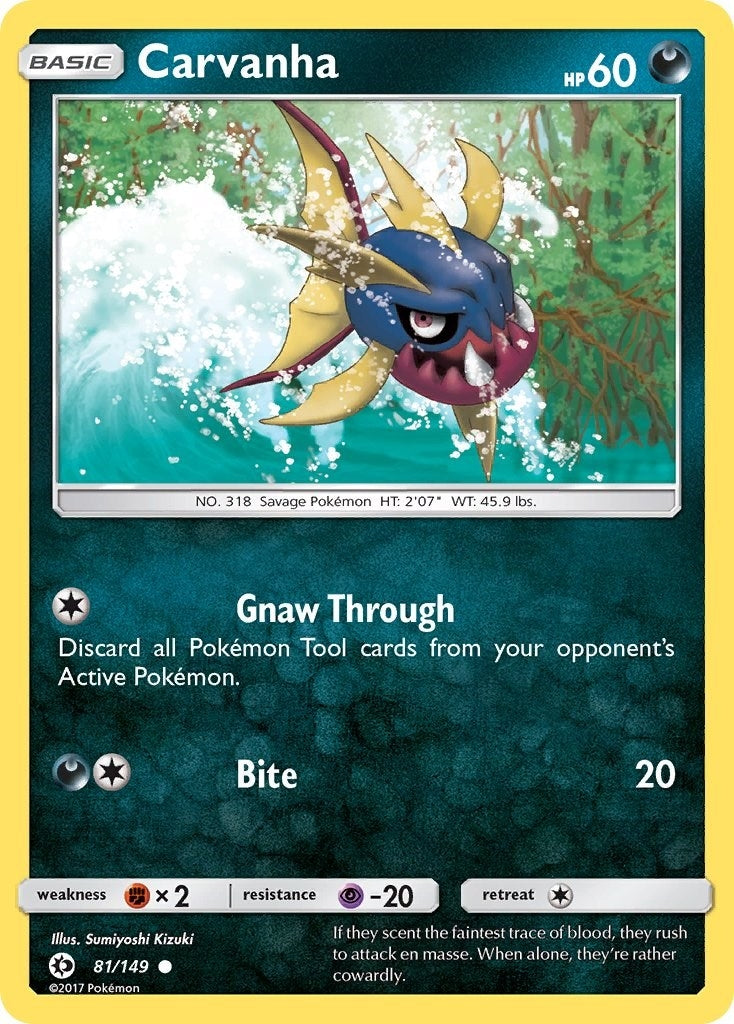 Image for Carvanha (SM Base Set) (81/149) - Pokemon