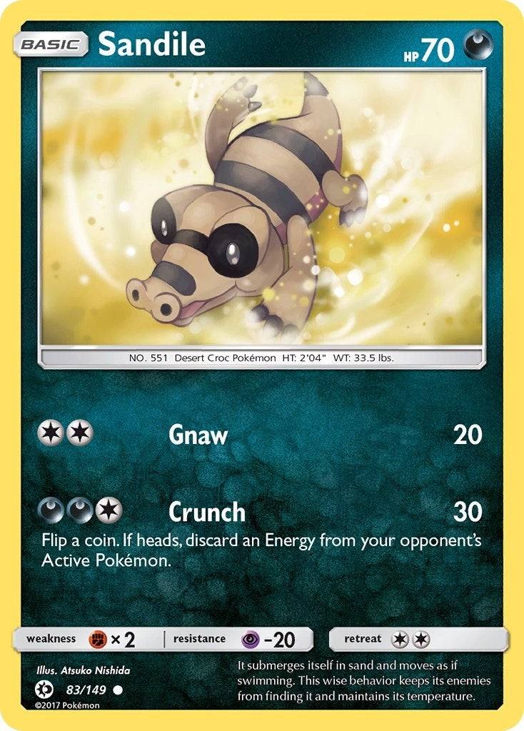 Image for Sandile (SM Base Set) (83/149) - Pokemon