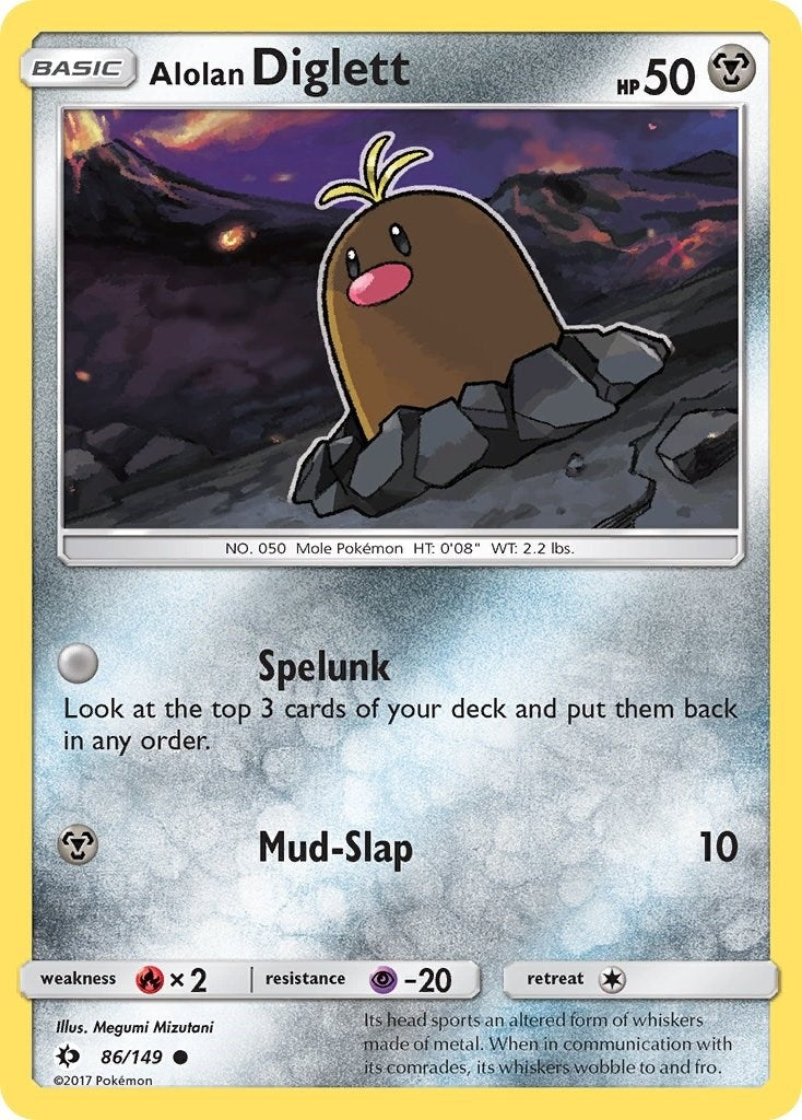 Image for Alolan Diglett (SM Base Set) (86/149) - Pokemon