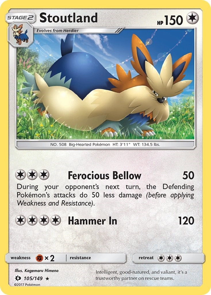 Image for Stoutland (SM Base Set) (105/149) - Pokemon