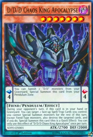 Image for D/D/D Chaos King Apocalypse (Structure Deck: Pendulum Domination) (SDPD-EN001) - YuGiOh