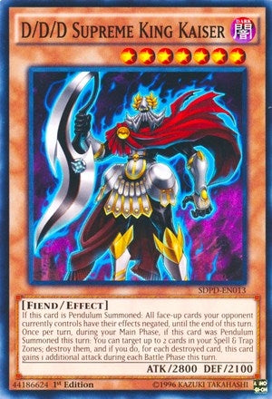 Image for D/D/D Supreme King Kaiser (Structure Deck: Pendulum Domination) (SDPD-EN013) - YuGiOh
