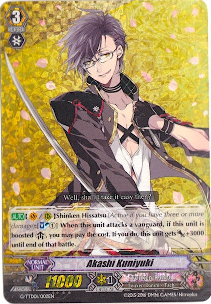 Image for Akashi Kuniyuki (RRR Foil) (G-TTD01: Touken Ranbu (ONLINE)) (G-TTD01/002EN) - Cardfight Vanguard