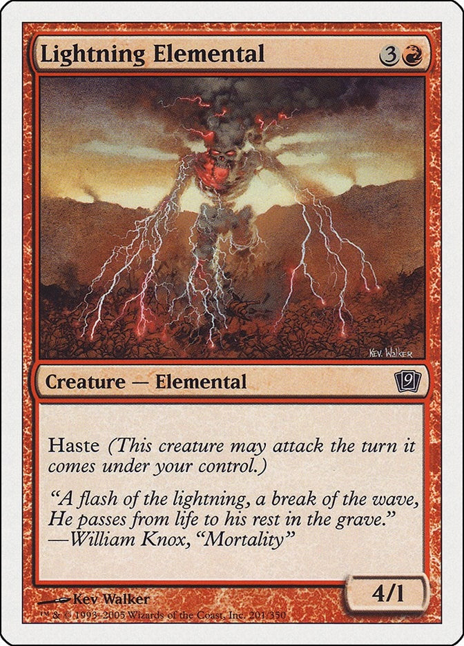 Image for Lightning Elemental (9th Edition) (201) - Magic: The Gathering