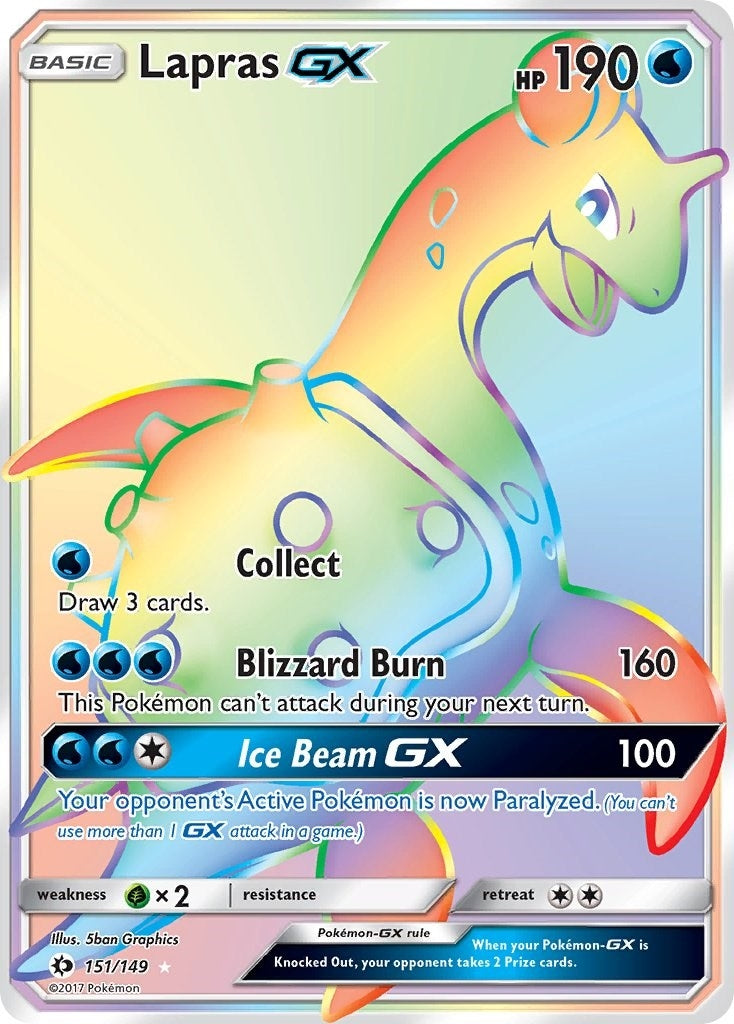 Image for Lapras GX (Secret) (SM Base Set) (151/149) - Pokemon
