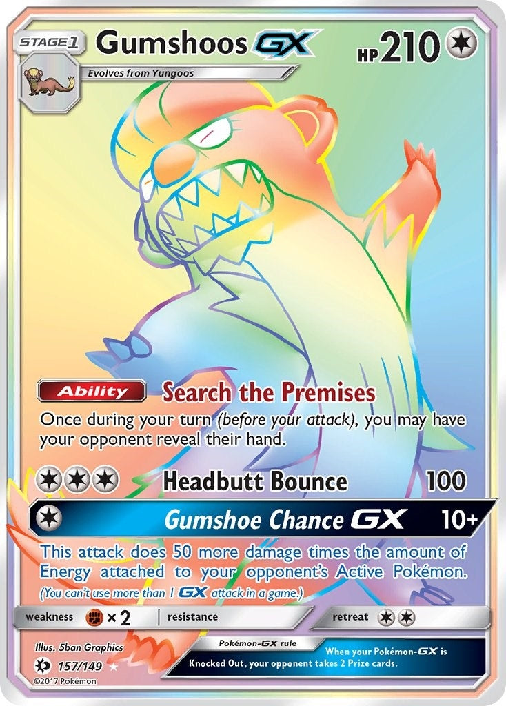Image for Gumshoos GX (Secret) (SM Base Set) (157/149) - Pokemon