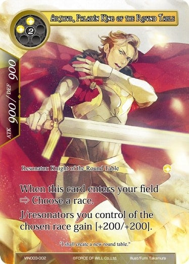 Image for Arthur, Paladin King of the Round Table (Vingolf 3 - Ruler All Stars) (VIN003-002) - Force of Will