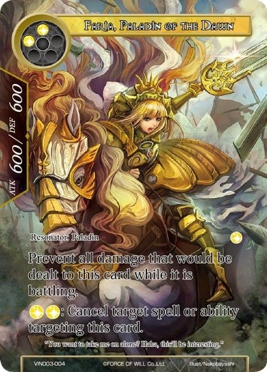 Image for Faria, Paladin of the Dawn (Vingolf 3 - Ruler All Stars) (VIN003-004) - Force of Will