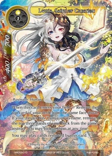 Image for Lumia, Saint of Creation (Vingolf 3 - Ruler All Stars) (VIN003-010) - Force of Will