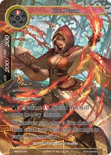 Image for Fire Wizard (Vingolf 3 - Ruler All Stars) (VIN003-024) - Force of Will