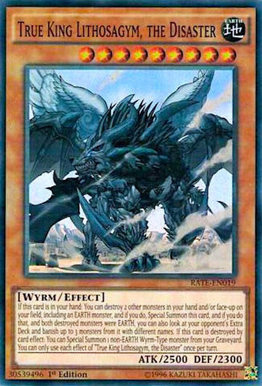 Image for True King Lithosagym, the Disaster (Raging Tempest) (RATE-EN019) - YuGiOh