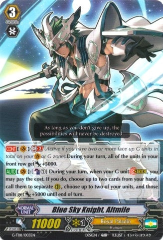 Image for Blue Sky Knight, Altmile (G-TD11: Divine Knight of Heavenly Decree) (G-TD11/003EN) - Cardfight Vanguard