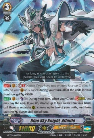 Image for Blue Sky Knight, Altmile (RRR Foil) (G-TD11: Divine Knight of Heavenly Decree) (G-TD11/003EN) - Cardfight Vanguard