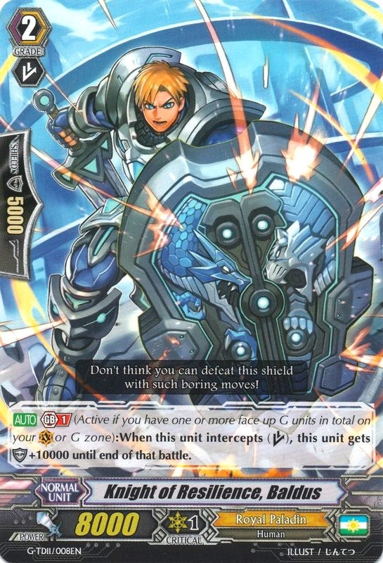 Image for Knight of Resilience, Baldus (G-TD11: Divine Knight of Heavenly Decree) (G-TD11/008EN) - Cardfight Vanguard
