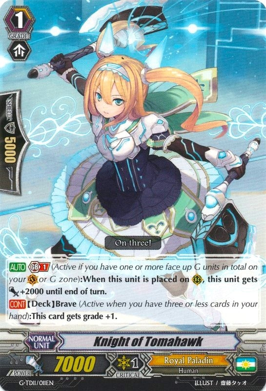 Image for Knight of Tomahawk (G-TD11: Divine Knight of Heavenly Decree) (G-TD11/011EN) - Cardfight Vanguard