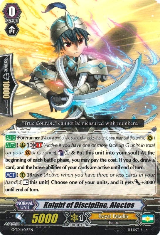 Image for Knight of Discipline, Alectos (G-TD11: Divine Knight of Heavenly Decree) (G-TD11/013EN) - Cardfight Vanguard