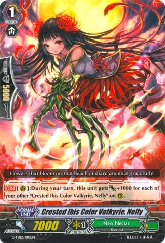 Image for Crested Ibis Color Valkyrie, Nelly (G-TD12: Flower Princess of Abundant Blooming) (G-TD12/010EN) - Cardfight Vanguard