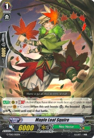 Image for Maple Leaf Squire (G-TD12: Flower Princess of Abundant Blooming) (G-TD12/012EN) - Cardfight Vanguard