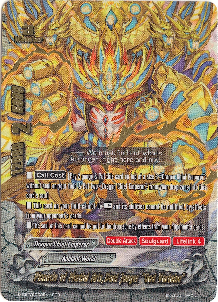 Image for Pinnacle of Martial Arts, Duel Jaeger "God Vortoise" (Dragon Fighters) (D-CBT/0002EN) - Future Card BuddyFight