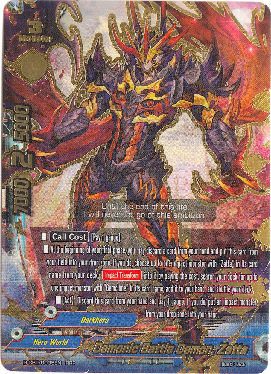 Image for Demonic Battle Demon, Zetta (Dragon Fighters) (D-CBT/0005EN) - Future Card BuddyFight