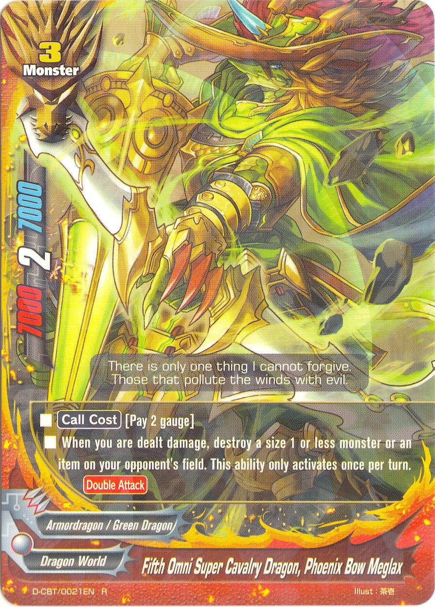Image for Fifth Omni Super Cavalry Dragon, Wind Phoenix Bow Meglax (Dragon Fighters) (D-CBT/0021EN) - Future Card BuddyFight