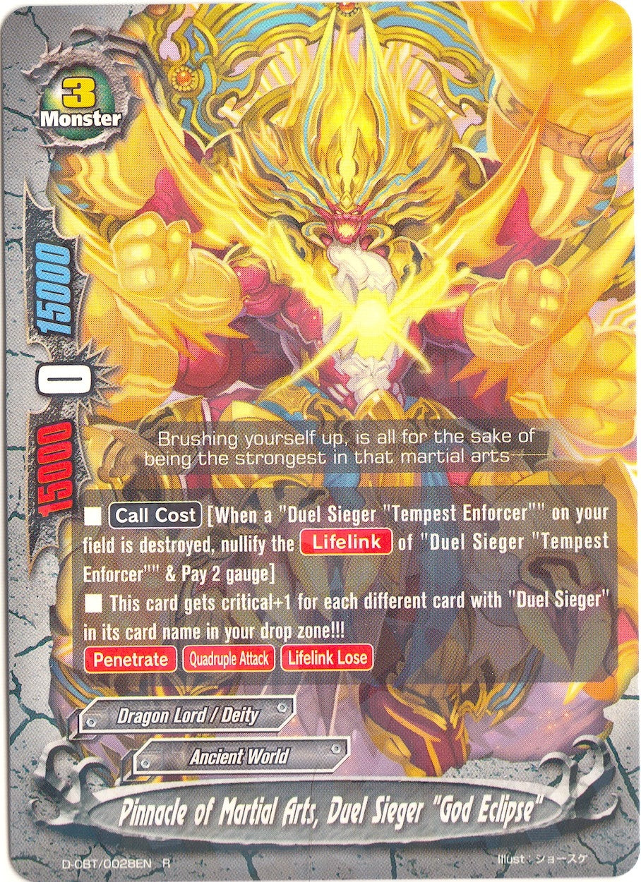 Image for Pinnacle of Martial Arts, Duel Sieger "God Eclipse" (Dragon Fighters) (D-CBT/0028EN) - Future Card BuddyFight