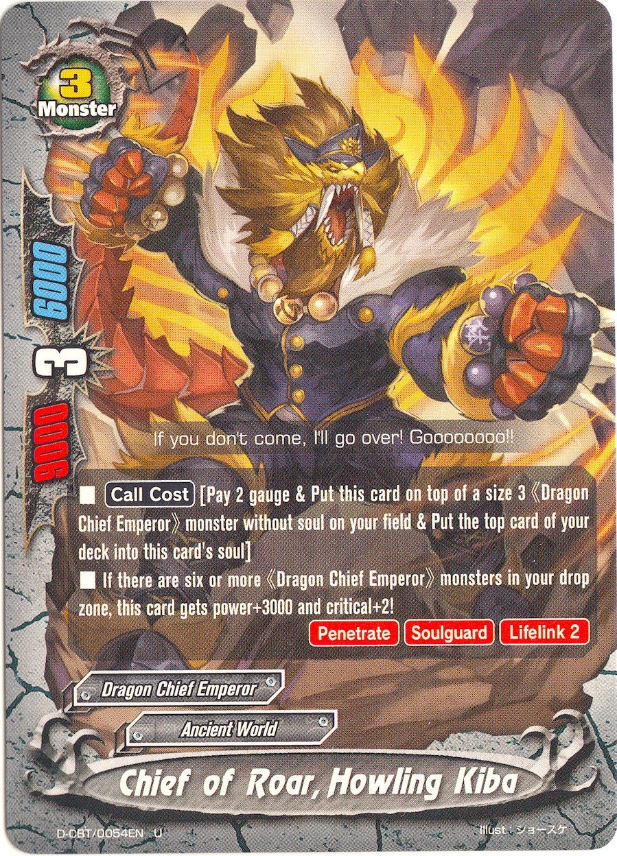 Image for Chief of Roar, Howling Kiba (Dragon Fighters) (D-CBT/0054EN) - Future Card BuddyFight