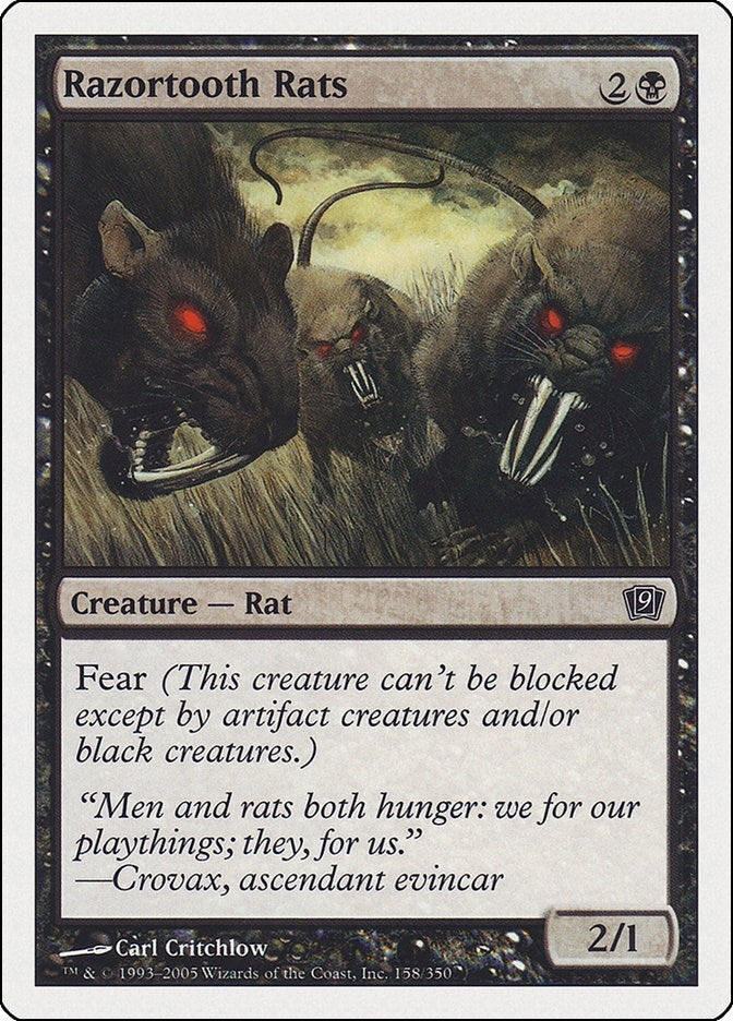 Image for Razortooth Rats (9th Edition) (158) - Magic: The Gathering