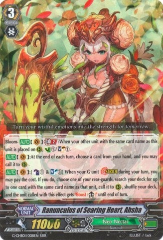 Image for Ranunculus of Searing Heart, Ahsha (G-CHB01: TRY3 NEXT) (G-CHB01/008EN) - Cardfight Vanguard