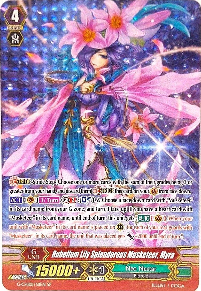 Image for Rubellum Lily Splendorous Musketeer, Myra (SP) (G-CHB01: TRY3 NEXT) (G-CHB01/S11EN) - Cardfight Vanguard