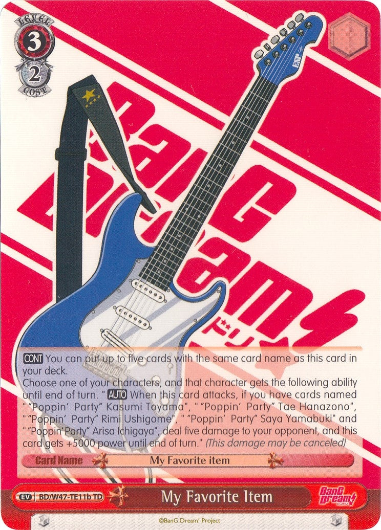 Image for My Favorite Item (B) (BanG Dream!) (BD/W47-TE11b TD) - Weiss Schwarz
