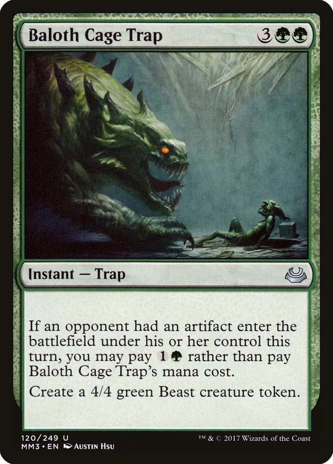 Image for Baloth Cage Trap (Modern Masters 2017) (120) - Magic: The Gathering