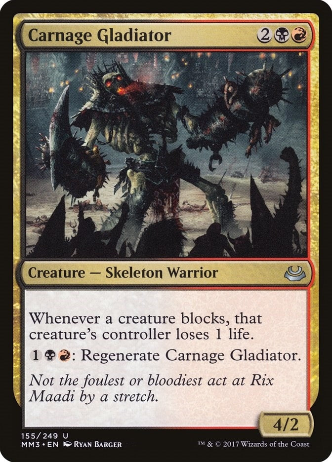 Image for Carnage Gladiator (Modern Masters 2017) (155) - Magic: The Gathering