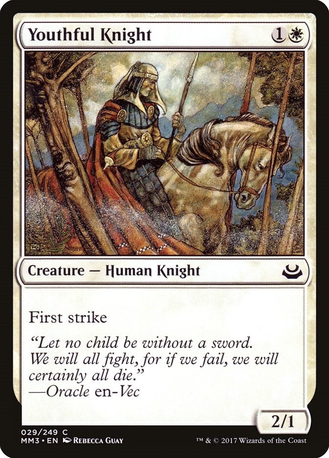 Image for Youthful Knight (Modern Masters 2017) (29) - Magic: The Gathering