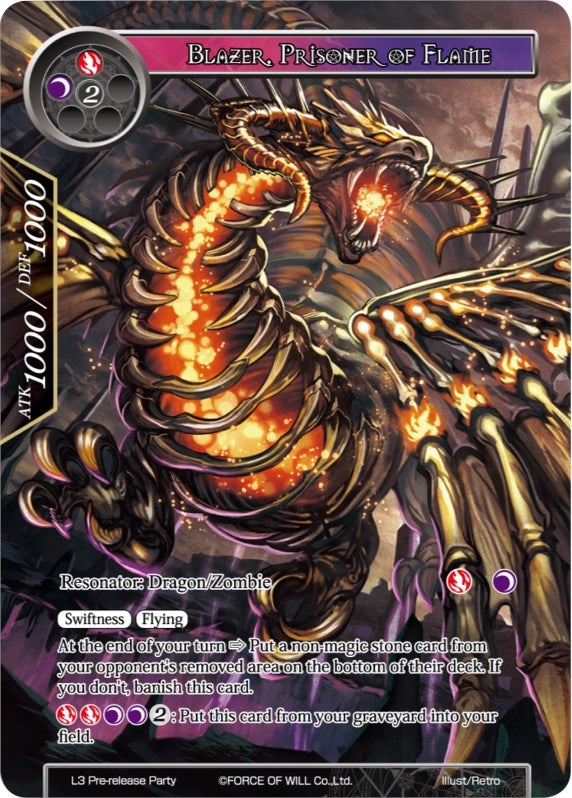 Image for Blazer, Prisoner of Flame (Promo Cards) (L3 Pre-release Party) - Force of Will