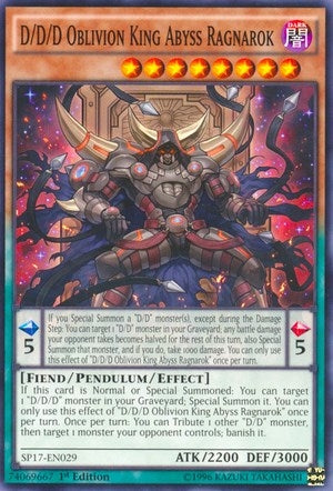 Image for D/D/D Oblivion King Abyss Ragnarok (Star Pack - Battle Royal) (SP17-EN029) - YuGiOh