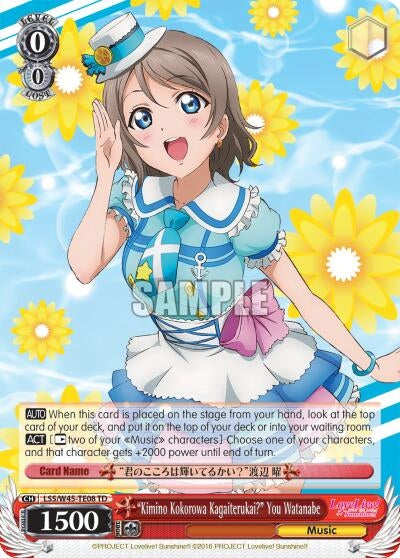 Image for "Kimino Kokorowa Kagaiterukai?" You Watanabe (Love Live! Sunshine!!) (LSS/W45-TE08 TD) - Weiss Schwarz