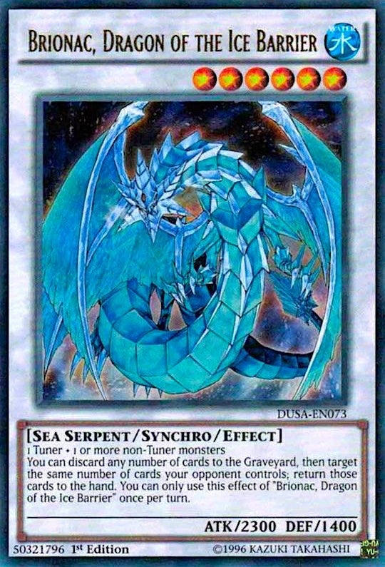 Image for Brionac, Dragon of the Ice Barrier (Duelist Saga) (DUSA-EN073) - YuGiOh