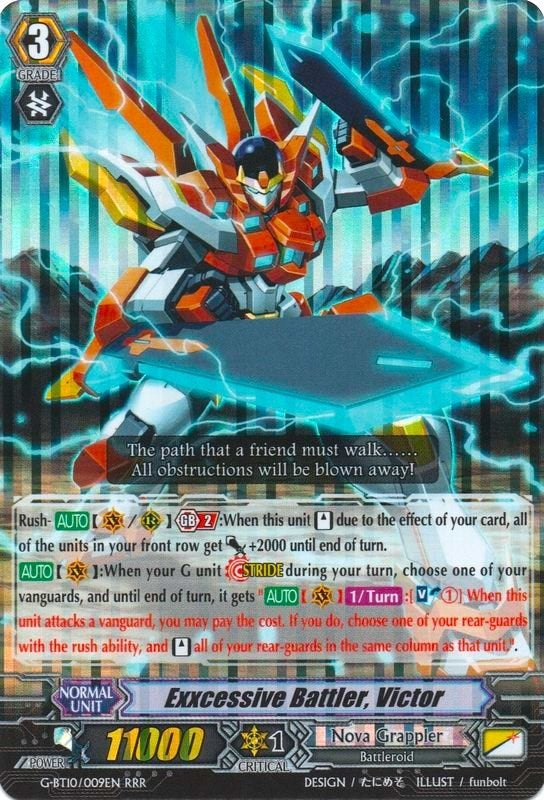 Image for Exxcessive Battler, Victor (G-BT10: Raging Clash of the Blade Fangs) (G-BT10/009EN) - Cardfight Vanguard
