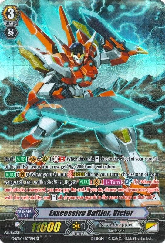 Image for Exxcessive Battler, Victor (SP) (G-BT10: Raging Clash of the Blade Fangs) (G-BT10/S07EN) - Cardfight Vanguard