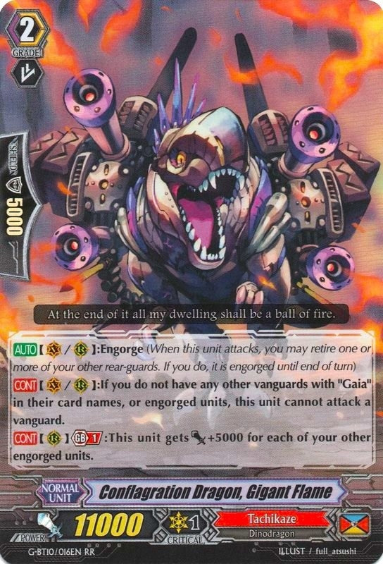 Image for Conflagration Dragon, Gigant Flame (G-BT10: Raging Clash of the Blade Fangs) (G-BT10/016EN) - Cardfight Vanguard