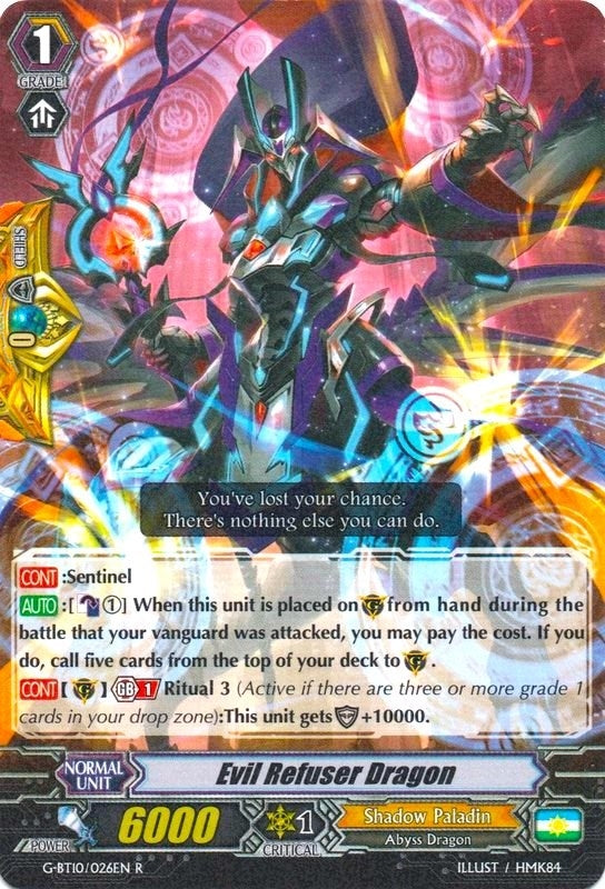 Image for Evil Refuser Dragon (G-BT10: Raging Clash of the Blade Fangs) (G-BT10/026EN) - Cardfight Vanguard