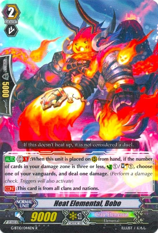 Image for Heat Elemental, Bobo (G-BT10: Raging Clash of the Blade Fangs) (G-BT10/044EN) - Cardfight Vanguard